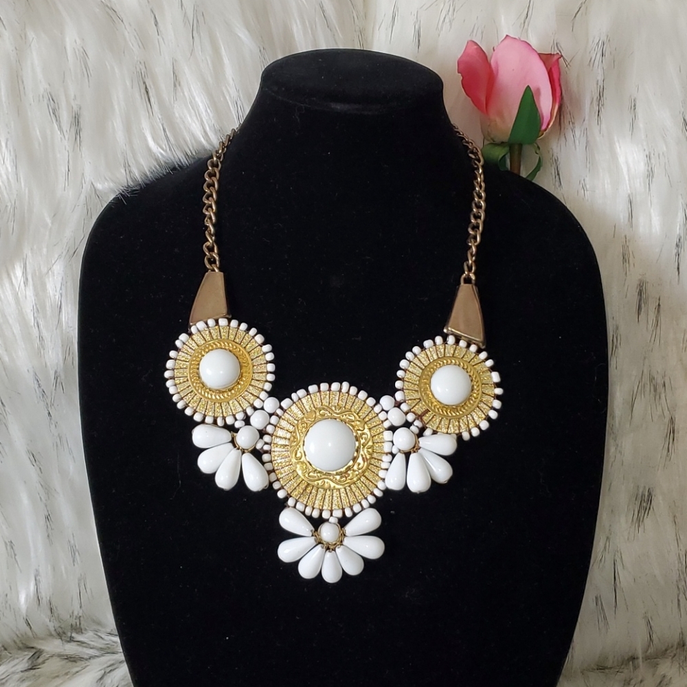 White Beaded Necklace
